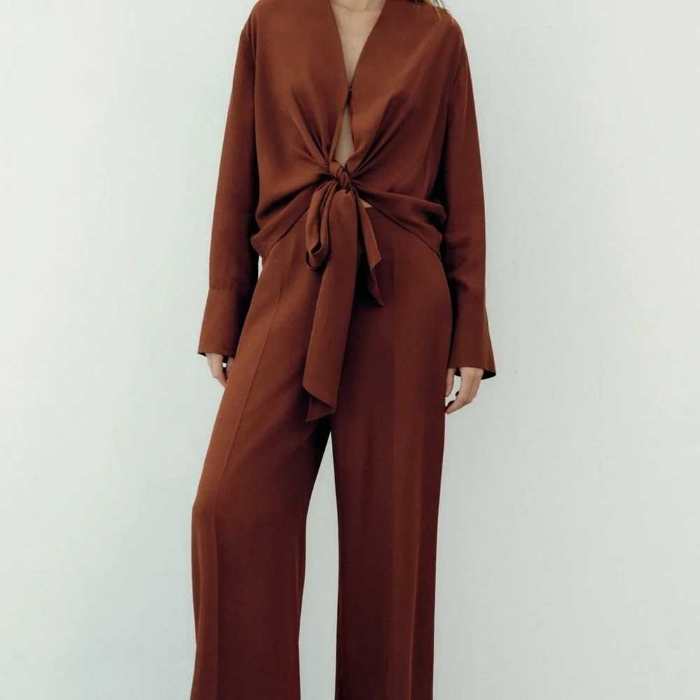 Zara wide flowy pants - Picture 1 of 6
